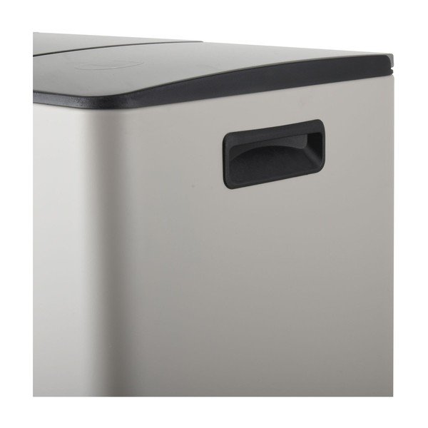 Cestino per la spazzatura grigio tortora in acciaio per raccolta differenziata/con pedale 2x20 l   Aliya – Spirella-image-3