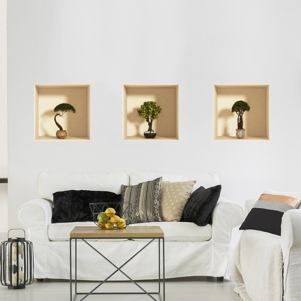 Set di 3 adesivi con effetto 3D Bonzai - Ambiance