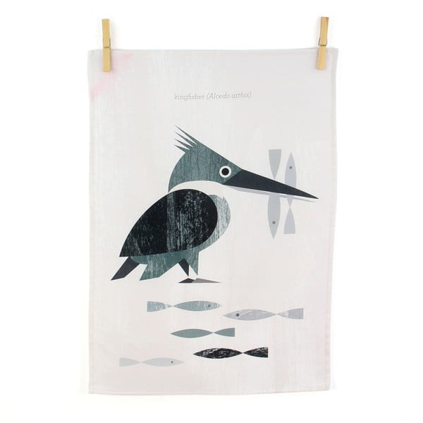 Set di 2 asciugamani da cucina in cotone Basic , 70 x 50 cm Kingfisher - Happy Friday-image-2