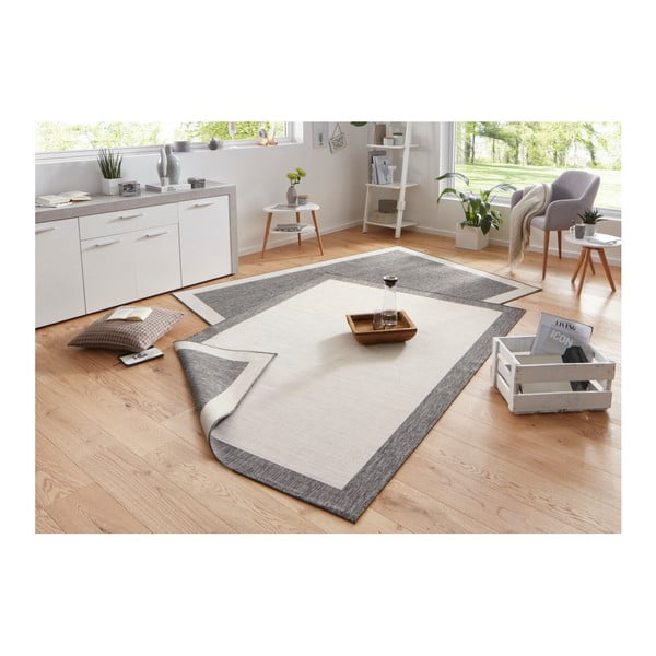 Tappeto da esterno grigio e crema , 80 x 150 cm Panama - NORTHRUGS-image-2