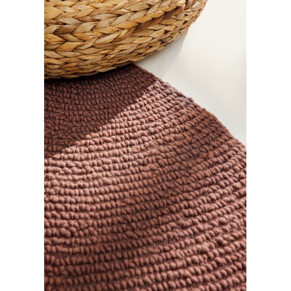 Tappeto rotondo color mattone in lana tessuto a mano ø 150 cm Calmio – Hanse Home-image-2