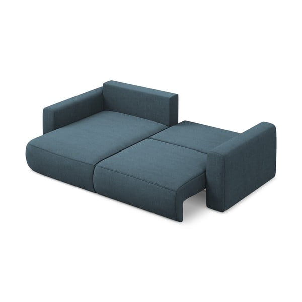 Divano angolare blu allungabile/con contenitore (con penisola a sinistra/con chaise lounge) Kapua – Makamii-image-4