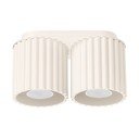 Faretto beige in metallo 10x21 cm Zora – Sollux