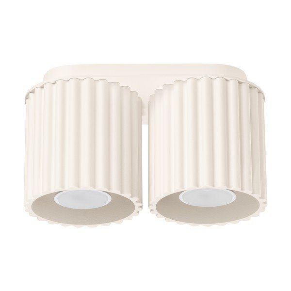 Faretto beige in metallo 10x21 cm Zora – Sollux