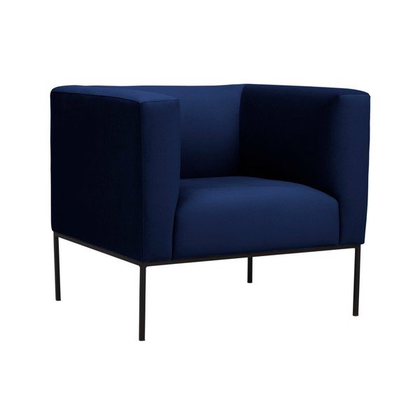 Poltrona in velluto blu scuro Neptune - Windsor & Co Sofas-image-2