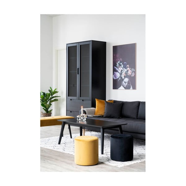 Pouf nero , ø 34 cm Ejby - House Nordic-image-3