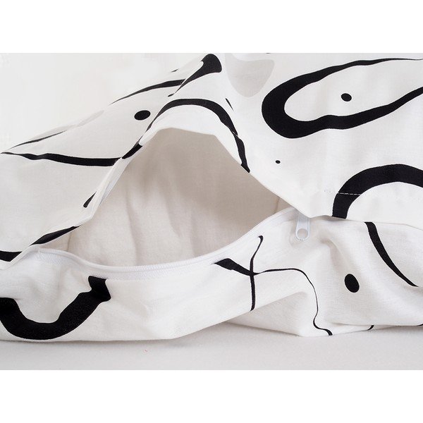 Biancheria da letto in crêpe bianco e nero per letto singolo 140x200 cm Top Class - B.E.S.-image-4