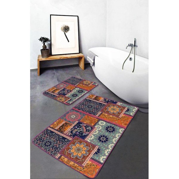 Set di tappetini per il bagno in velluto 2 pz 60x100 cm – Mila Home-image-3