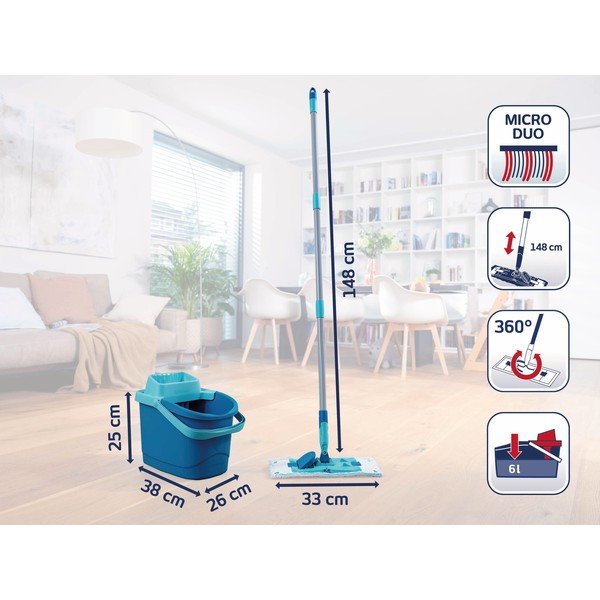 Mop con secchio PowerClean M – LEIFHEIT-image-2