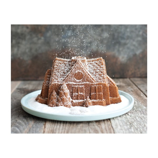 Stampo per dolci in argento , 2,1 l Gingerbread House - Nordic Ware-image-2