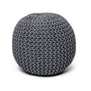 Poggiapiedi grigio scuro con rivestimento in lavorato a maglia Jagger – Bonami Essentials