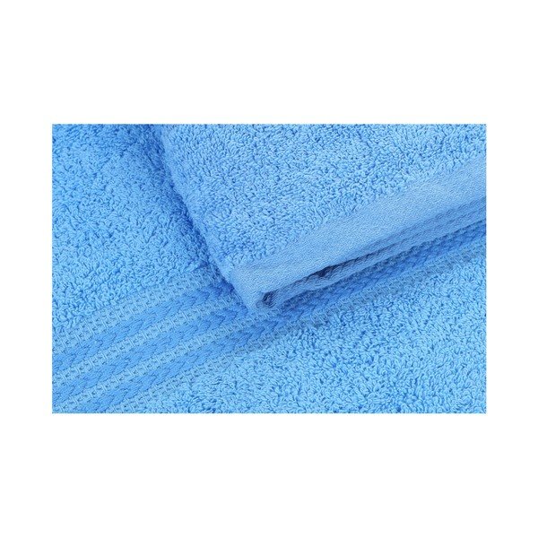 Set di 3 asciugamani in cotone blu Rainbow - Foutastic-image-1