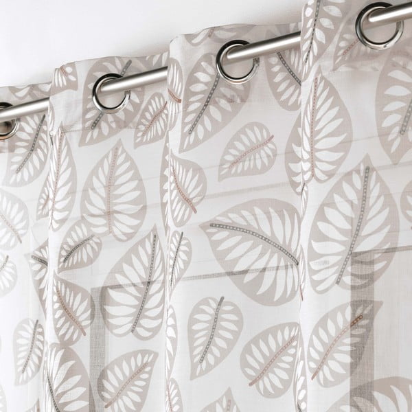 Tenda in voile beige 140x240 cm Alma - douceur d'intérieur-image-1