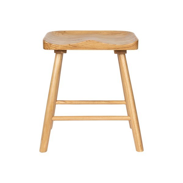Sgabello di colore naturale in rovere massiccio Vander – White Label