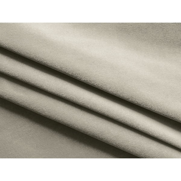 Poggiapiedi beige con rivestimento in velluto Kapua – Makamii-image-3