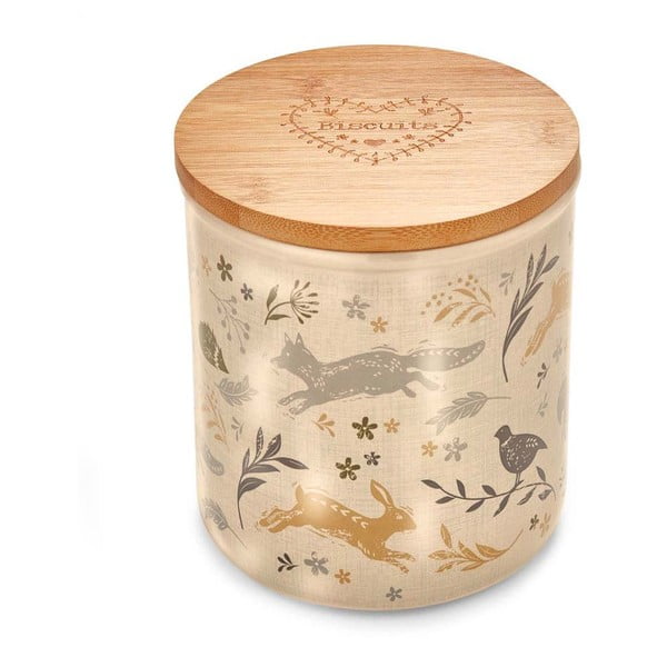 Vaso per alimenti in ceramica con coperchio in bambù , 2 l Woodland - Cooksmart ®