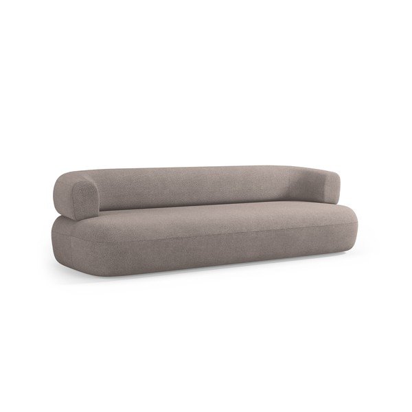 Divano marrone chiaro con rivestimento in bouclé 226 cm Jenny – Micadoni -image-1