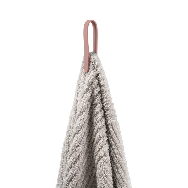 Gancio per asciugamani rosa polveroso in silicone 2 pz Loop – Zone-image-1