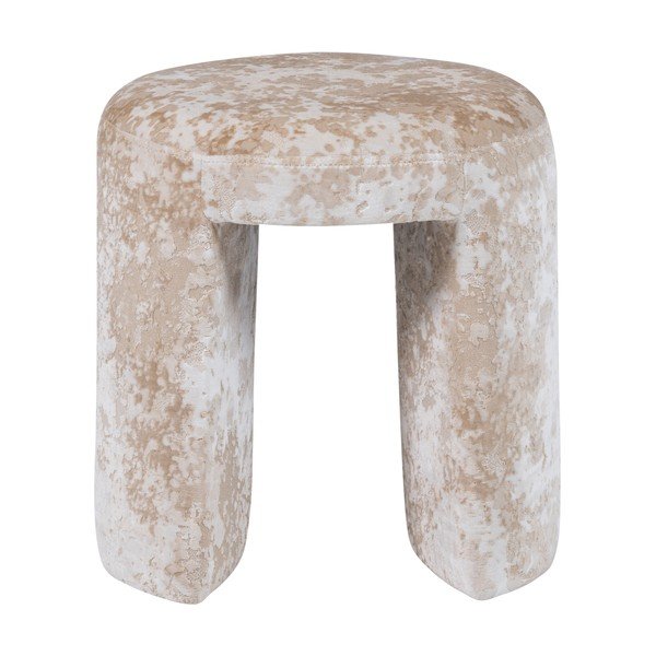 Sgabello beige imbottito Charlie – WOOOD