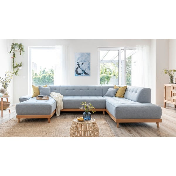 Divano letto a U azzurro, angolo destro Dazzling Daisy - Miuform-image-3