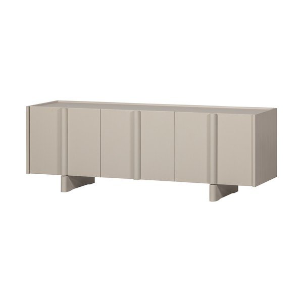 Mobile TV grigio chiaro in pino massiccio 152x53x46 cm Basu – WOOOD-image-2