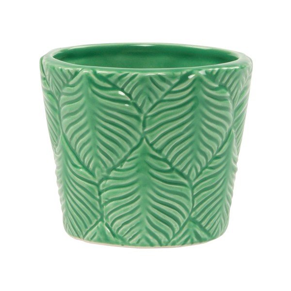 Zelený květináč Sass & Belle Leaf Print