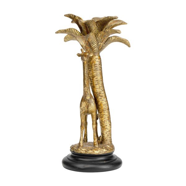 Portacandele decorativo color oro Giraffe Palm Tree, altezza 35 cm - Kare Design-image-4
