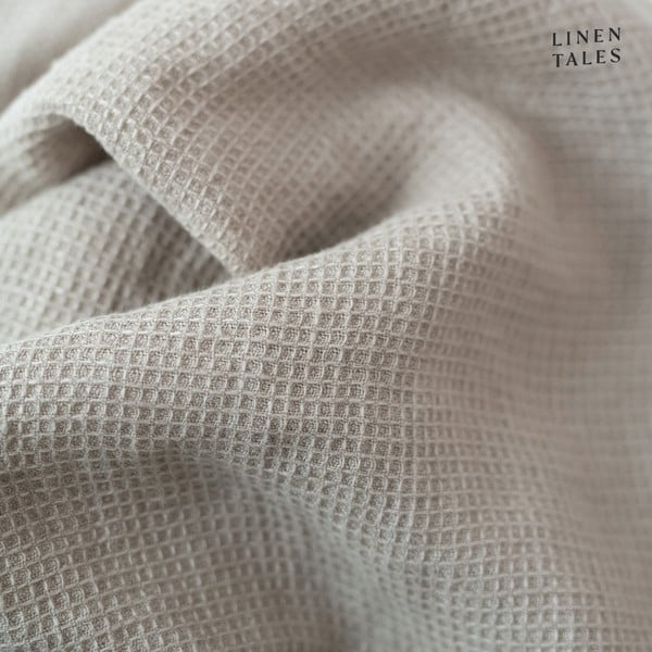 Asciugamano in lino waffle di colore naturale 100x140 cm Natural Fine Waffle - Linen Tales-image-3