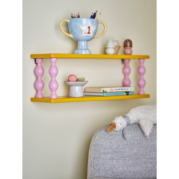 Mensola per bambini gialla con ripiani multipli 60 cm Bibiola – Bloomingville Mini-image-1