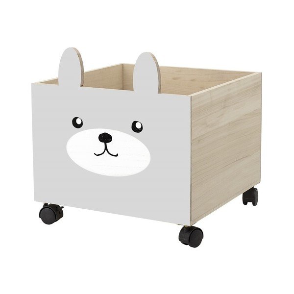 Dřevěný úložný box na hračky na kolečkách Bloomingville Storage Bear