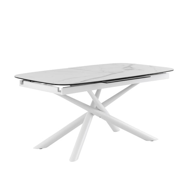 Tavolo da pranzo pieghevole bianco e grigio , 160 x 95 cm Ness - sømcasa-image-3