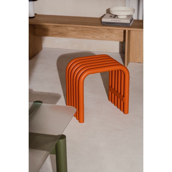 Sedia da esterno arancione in metallo Nokk – noo.ma-image-2