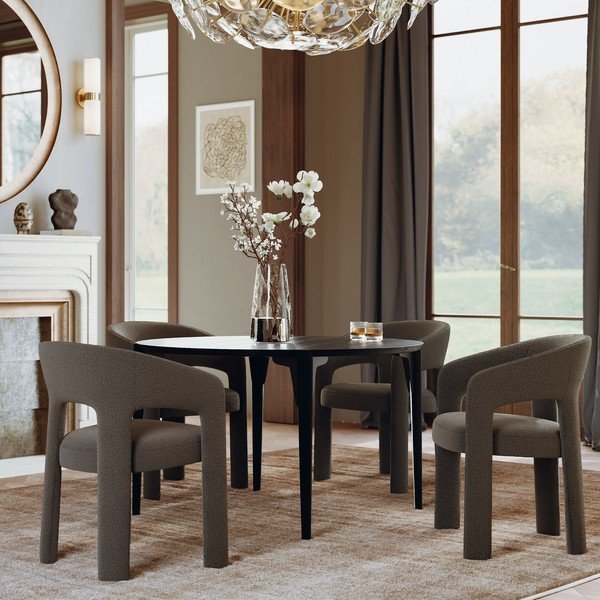 Sedia da pranzo marrone con braccioli Splendor – DAN-FORM Denmark-image-1