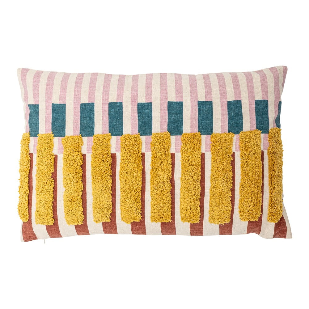 Decorbox Federa Per Cuscino Decorativa In Cotone E Lino 45x45 Cm – Con Cerniera – Stampa Piume (Solo Fronte)