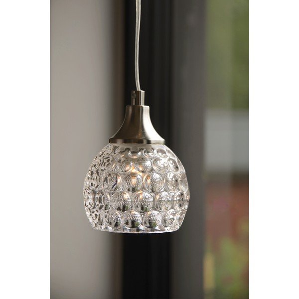 Lampadario color argento opaco in vetro ø11,5x14,5 cm Clear – Markslöjd-image-1
