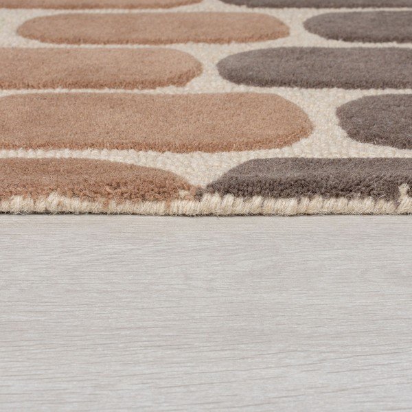 Tappeto in lana marrone/beige 200x290 cm Fossil - Flair Rugs-image-3