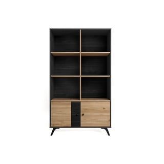 Libreria in rovere nero/naturale 92x160 cm Bocami - Marckeric