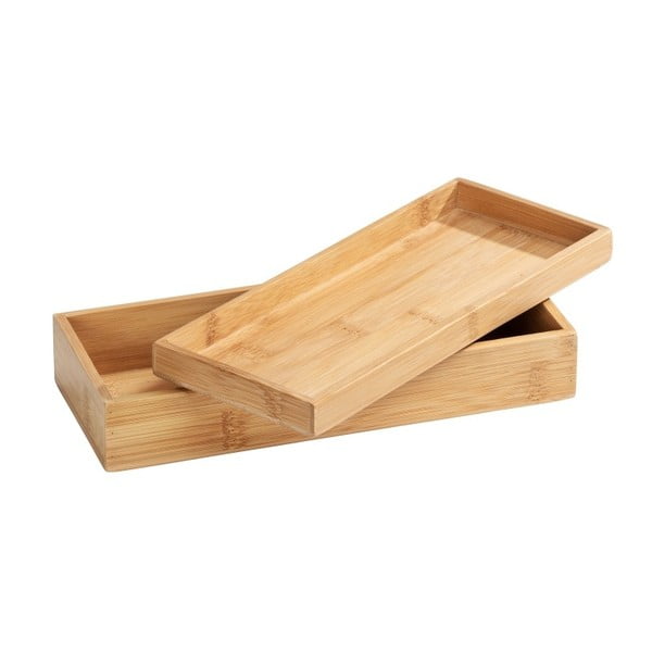 Contenitore in bambù con vassoio Terra - Wenko-image-3