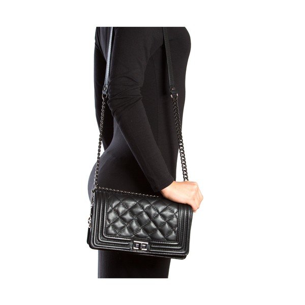 Kožená kabelka Fiola, černá-image-2