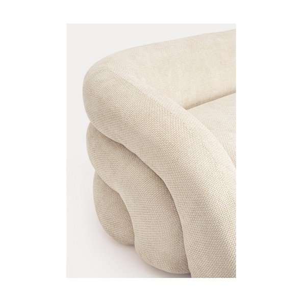 Divano color crema con rivestimento in ciniglia 200 cm Clemence – Bizzotto-image-1