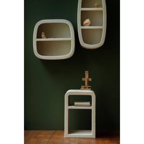 Comodino beige con ripiani Veda – Dutchbone-image-3