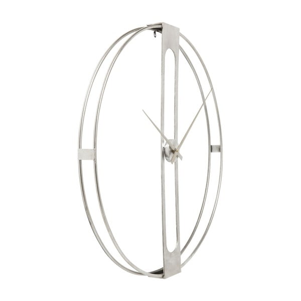 Orologio da parete in argento Clip, diametro 60 cm - Kare Design-image-3