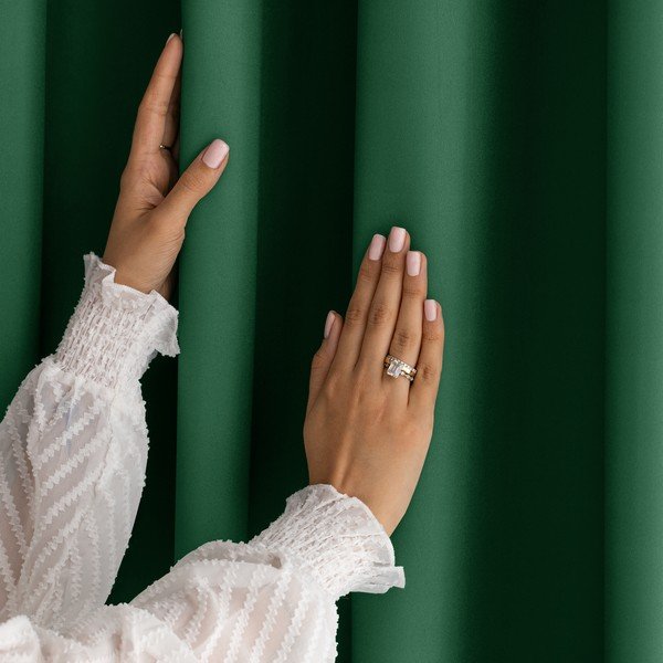 Tenda parzialmente oscurante verde scuro 140x270 cm Carli – Restilo-image-3