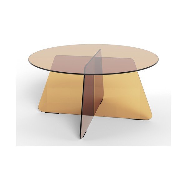 Tavolino da salotto rotondo marrone in vetro ø 80 cm Samos – Actona