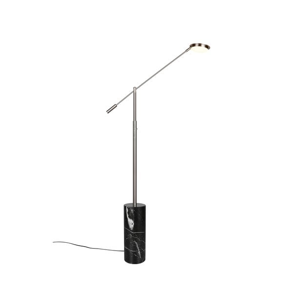 Lampada da terra LED nera e argentata (altezza totale 145 cm) Fiore – Trio Select-image-4