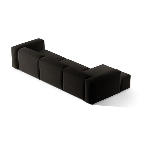 Divano angolare nero (con penisola a sinistra/con chaise lounge) Bergamo – Cosmopolitan Design-image-4