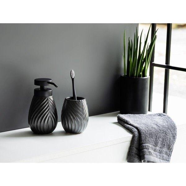 Set di accessori da bagno in ceramica antracite Idro - Wenko-image-1