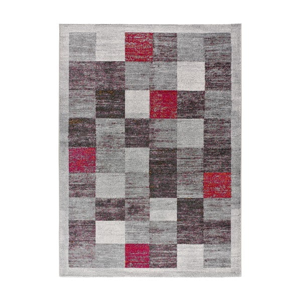Tappeto rosso-grigio 80x150 cm Sheki - Universal