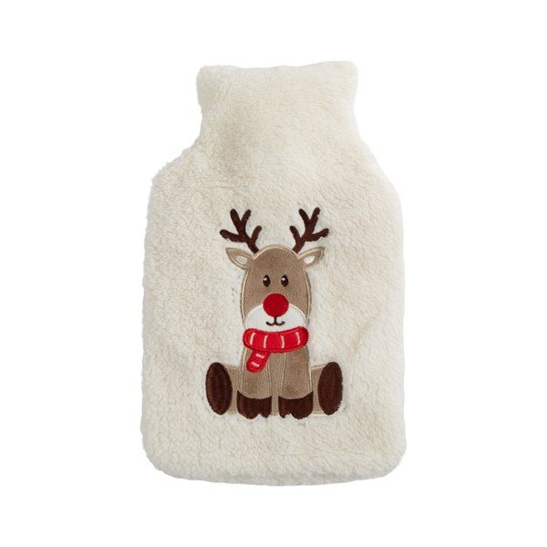 Borsa dell'acqua calda bianca in micropile 1,2 l XMAS – Tiseco Home Studio