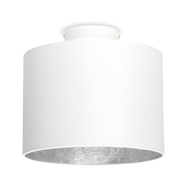 Lampada da soffitto bianca con dettaglio argento MIKA S, ⌀ 25 cm Mika - Sotto Luce